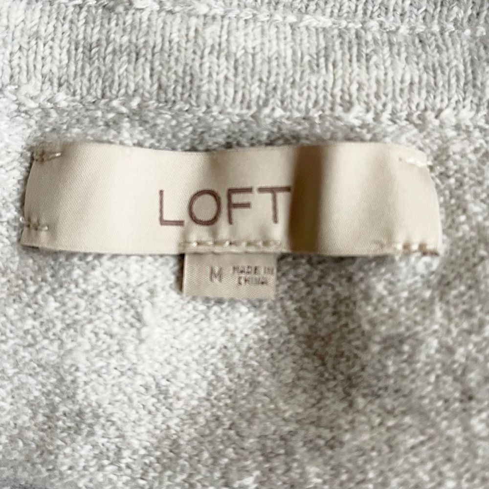 LOFT | Striped Foldover Off Shoulder Sweater *NWT* - Picture 8 of 13